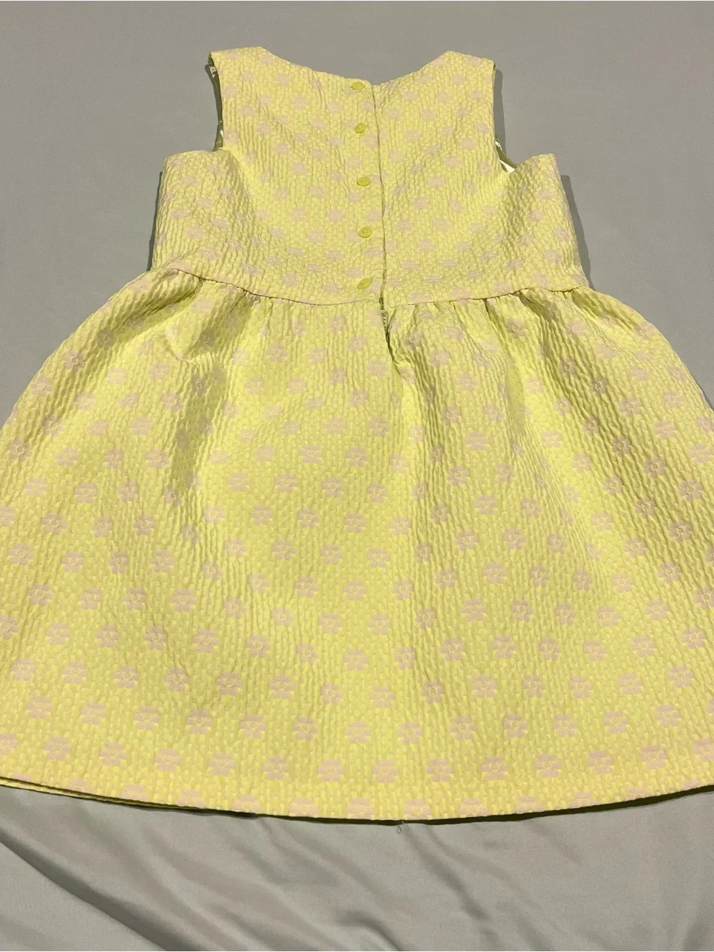 Cat & Jack neon lime sleeveless textured dress, Sz 6